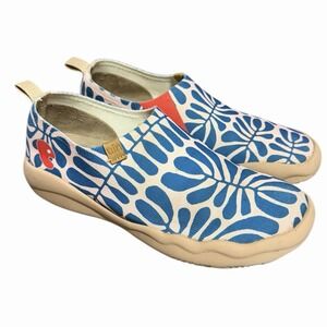 Women's UIN Slip-On Shoes Bells Or Leave Pattern Size 8.5 Comfort READ